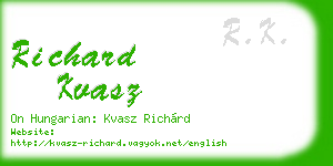 richard kvasz business card